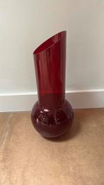 Robijn rode glazen vaas vloervaas, Huis en Inrichting, Woonaccessoires | Vazen, Ophalen of Verzenden, Minder dan 50 cm, Rood, Glas