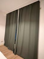 Verduisterende gordijnen 2 stuks 240x145 donkergroen, Ophalen, Zo goed als nieuw, 100 tot 150 cm, 200 cm of meer