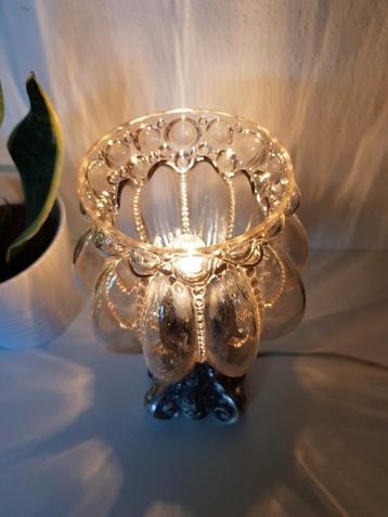 Helena Tynell? Antiek lamp Design Amber bubbelglas tafellamp beschikbaar voor biedingen