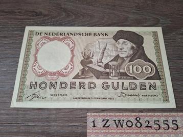 Zeldzaam invulserie biljet 100 gulden Erasmus, 1953 beschikbaar voor biedingen