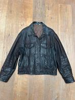 Vintage Levi Strauss Trucker Spijkerjack Leer Bruin XL, Bruin, Maat 56/58 (XL), Ophalen of Verzenden, Gedragen