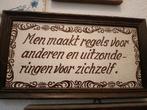 Antiek Tegeltableau - Regels en Uitzonderingen, Ophalen of Verzenden