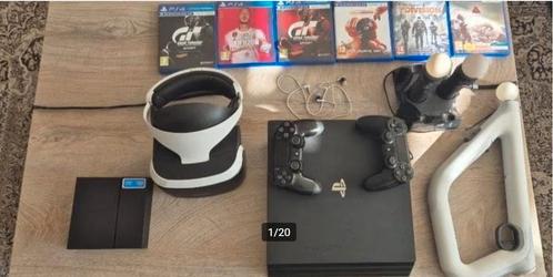 PlayStation 4 Pro 1TB + PlayStation VR  + Games/ accessoires, Spelcomputers en Games, Spelcomputers | Overige, Zo goed als nieuw