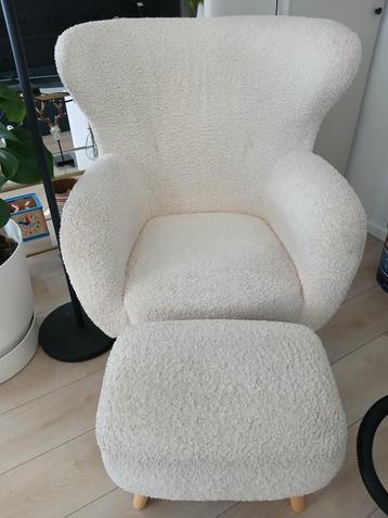 Jysk Vildsund Fauteuil off white incl. poef