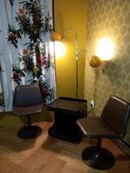 Vintage draaifauteuiltjes / stoeltjes op tulpvoet, Ophalen, Gebruikt, Minder dan 50 cm, Vintage retro space age tulpvoet jaren 50 60 70
