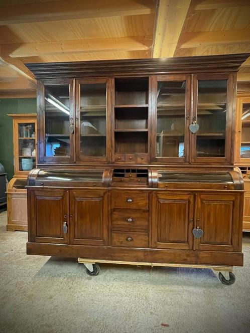 Teak buffetkast Apothekerskast Vitrinekast., Huis en Inrichting, Kasten | Buffetkasten, Nieuw, 200 cm of meer, 200 cm of meer