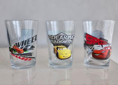 Drie Glazen Cars, Verzamelen, Glas en Borrelglaasjes, Zo goed als nieuw, Frisdrankglas, Ophalen of Verzenden