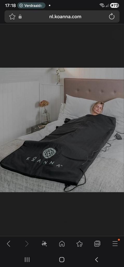 Nagenoeg nieuwe Koanna Infrarood Saunadeken, Sport en Fitness, Massageproducten, Nieuw, Apparaat, Ophalen of Verzenden