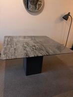 Vierkante Marmeren eettafel, Ophalen, Zo goed als nieuw, 100 tot 150 cm, 100 tot 150 cm