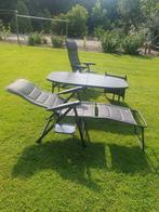 Kampeerset, kampeerstoel, kampeerligstoel, kampeertafel, Caravans en Kamperen, Ophalen, Zo goed als nieuw, Campingtafel