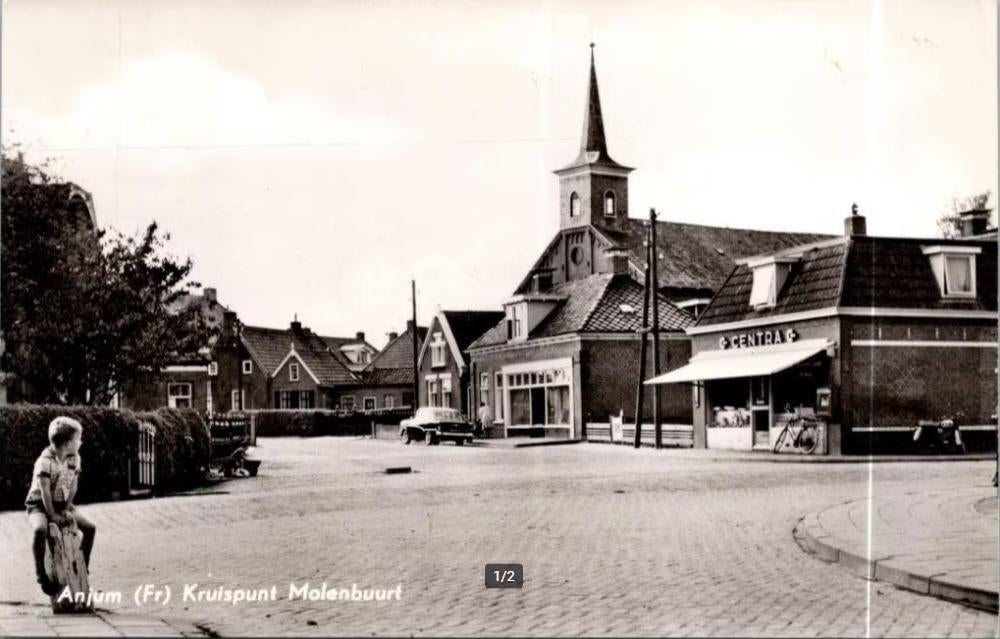 Anjum - Kruispunt Molenbuurt, Verzamelen, Verzenden, 1960 tot 1980, Gelopen, Friesland