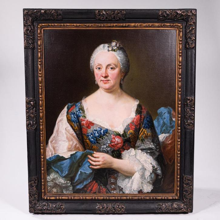 Portret van een dame, 18e eeuw, Antiek en Kunst, Kunst | Schilderijen | Klassiek, Ophalen