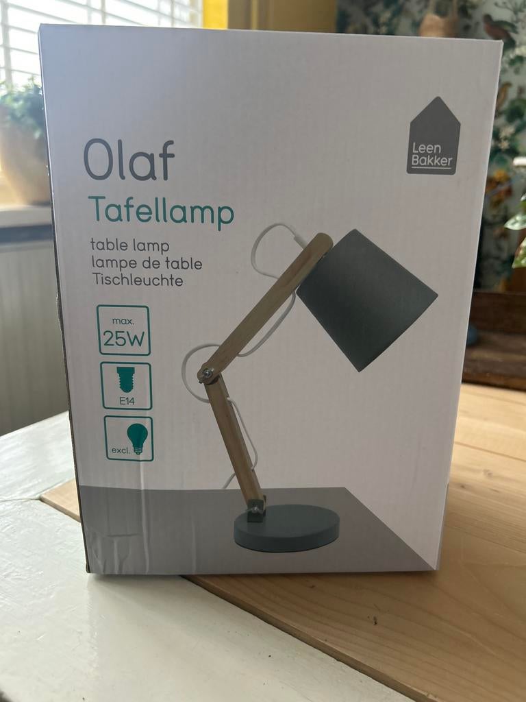 Nieuwe Bureaulamp - Leen Bakker - Olaf Tafellamp, Huis en Inrichting, Ophalen of Verzenden, Nieuw, Metaal