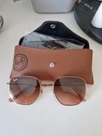 Zgan Ray-ban zonnebril, hexagon, bruin, rose goud., Zonnebril, Bruin, Ophalen of Verzenden, Zo goed als nieuw