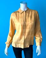 Vintage zijden blouse mosterdgeel maat 36, Kleding | Dames, Blouses en Tunieken, Verzenden, Geel, Vintage, Maat 36 (S)