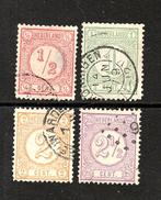 793 nvph 30-33 cijferzegels 1876-1894 gebruikt zie scan., Postzegels en Munten, Postzegels | Nederland, Ophalen of Verzenden, T/m 1940
