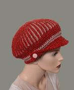 Roodbruine pet met oudroze accenten, Kleding | Dames, Hoeden en Petten, Verzenden, Nieuw, One size fits all, Pet