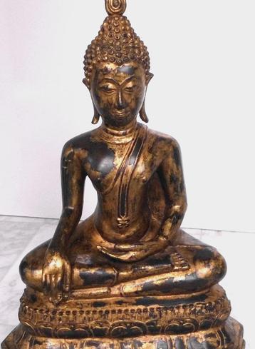 Antiek bronzen  Boeddha beeld 57 cm. beschikbaar voor biedingen