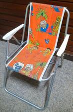 Retro/ vintage oranje inklapbaar kinderstoel/ klapstoeltje, Ophalen, Zo goed als nieuw, Campingstoel