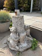 Betonnen Parasolvoet met Bevers, Tuin en Terras, Tuinbeelden, Ophalen, Gebruikt, Beton, Dierenbeeld