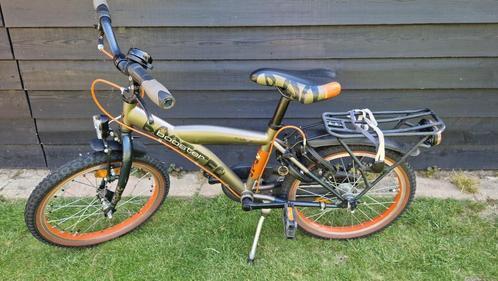 18inch Loekie kinderfiets met oranje accenten, Fietsen en Brommers, Fietsen | Kinderfietsjes, Gebruikt, 16 tot 20 inch, Ophalen