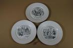 3 antiek Franse bordjes, Ophalen of Verzenden