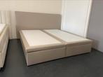 Beige Boxspring met opbergruimte 180x200 160x200 90x210 220, Ophalen, Opbergbox logeerbed opber bed boxspring linnen, Zo goed als nieuw