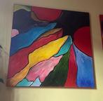 Acryl schilderij abstract 100x100 cm, Ophalen