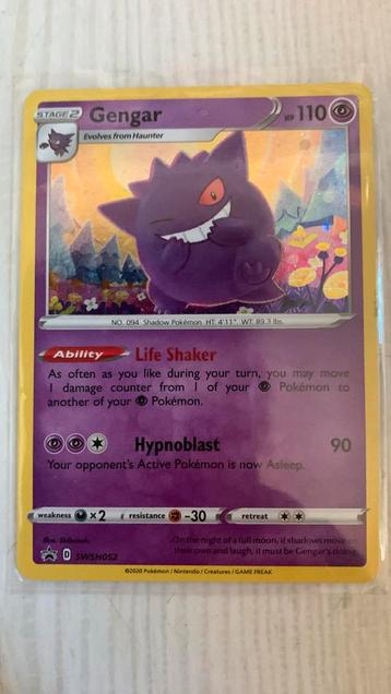 Gengar SWSH052 Pokémon kaart beschikbaar voor biedingen