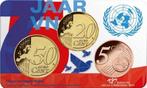 coincard 75 jaar Verenigde Naties, Ophalen of Verzenden, Koningin Beatrix, Euro's, Losse munt