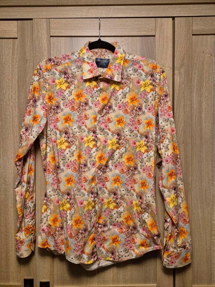 Vrolijk heren overhemd maat L, Kleding | Heren, Overhemden, Zo goed als nieuw, Halswijdte 41/42 (L), Overige kleuren, Ophalen of Verzenden