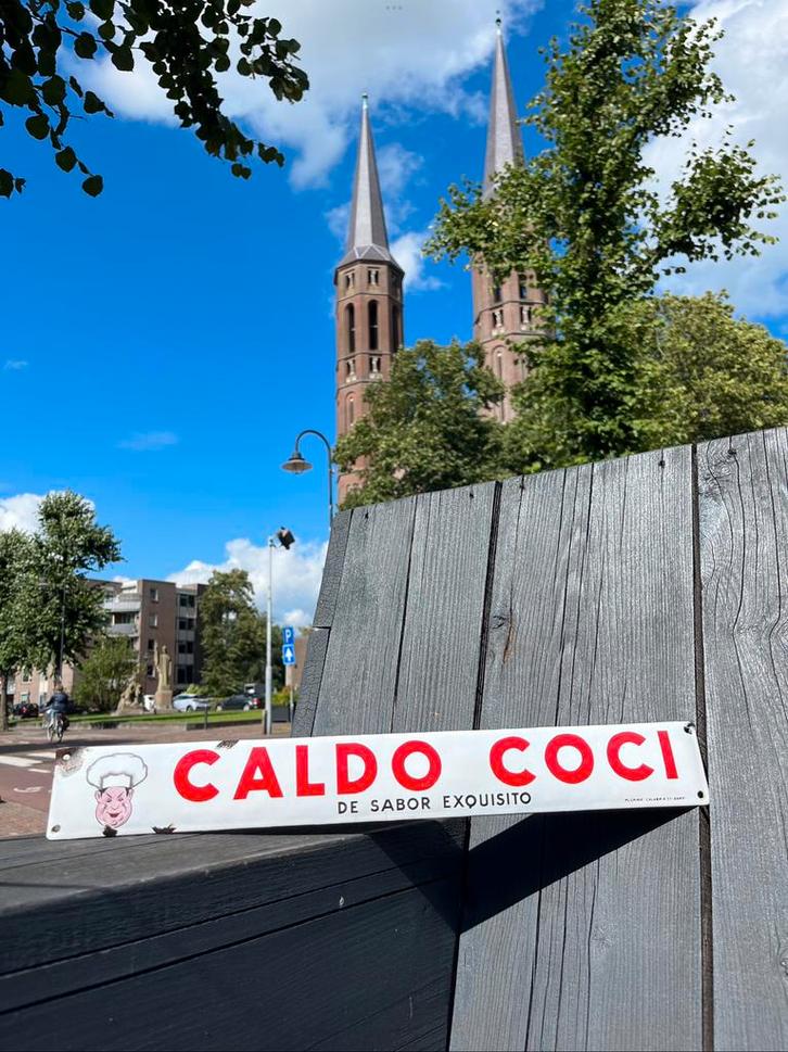 Cald Coci Emaille Reclame Bord, Verzamelen, Merken en Reclamevoorwerpen, Zo goed als nieuw, Reclamebord, Ophalen