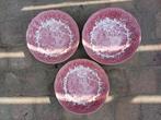 3 vintage diepe bordjes J&G Meakin England 'Merrie England', Antiek en Kunst, Antiek | Servies los, Ophalen of Verzenden