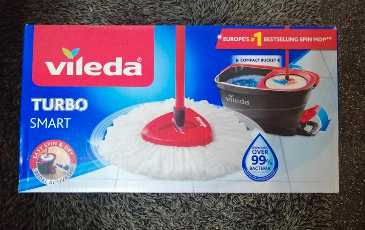 Nieuw!!! Vileda Turbo Spin Smart Mop & Emmer Set, Huis en Inrichting, Schoonmaakartikelen, Dweilemmer, -bak, of -wagen, Ophalen of Verzenden