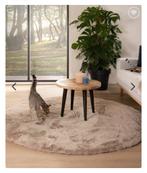 Rond hoogpolig vloerkleed - comfy plus - taupe - 230 cm, Ophalen of Verzenden, Zo goed als nieuw, Tapijt