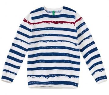 Benetton wit blauw gestreepte jongens trui sweater maat 140 beschikbaar voor biedingen