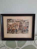 Anton Pieck print in lijstje, Ophalen of Verzenden
