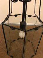 Hanglamp lantaarn, Ophalen of Verzenden, Gebruikt, Glas, Minder dan 50 cm