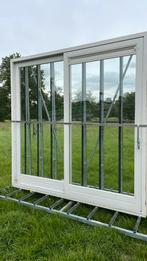 Hardhouten pui, Ophalen of Verzenden, 120 cm of meer, 215 cm of meer, Glas