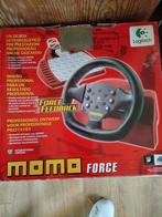 MOMO Racing Stuurwiel en Gaspedaal Logitech, Spelcomputers en Games, Games | Pc, Ophalen, Gebruikt, 1 speler, Racen en Vliegen