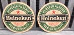 2 x Byzonder grote Heineken bierviltjes  Onderzetters, Verzamelen, Biermerken, Heineken, Ophalen of Verzenden, Zo goed als nieuw