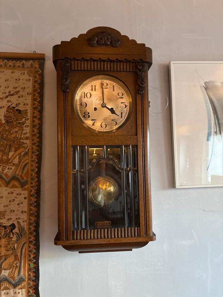 Antieke Wandklok met Slinger, Antiek en Kunst, Antiek | Klokken, Ophalen