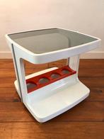 Spage Age 1970s Marc Held Drankenkar, vintage design, Huis en Inrichting, Tafels | Bijzettafels, 45 tot 60 cm, Vierkant, Ophalen of Verzenden