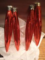 B001 oude kerstbal uit Rusland roze pegel, hoogte 15 cm,, Ophalen of Verzenden, Gebruikt