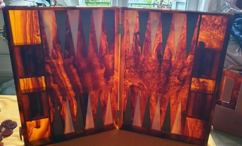 Renzo & Romagnoli Italie Backgammon en lucite, Hobby en Vrije tijd, Gezelschapsspellen | Bordspellen, Nieuw, Verzenden