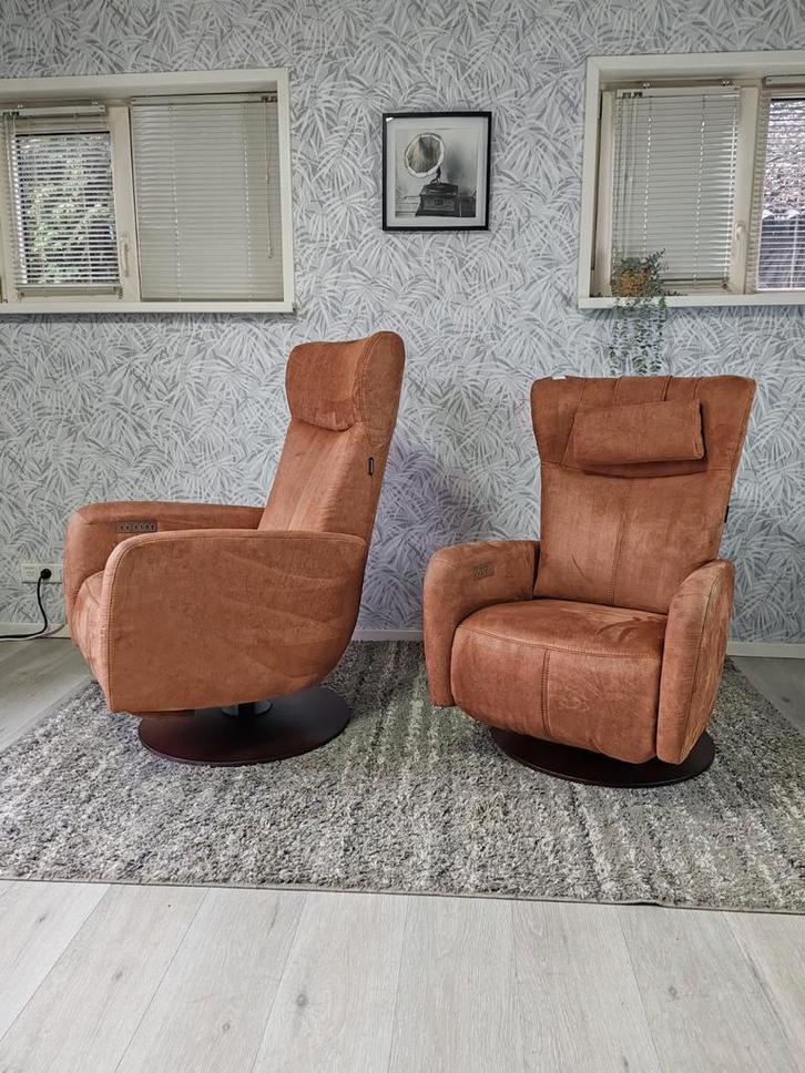 Set Prominent Sorisso sta op stoelen relax fauteuils, Huis en Inrichting, Fauteuils, Zo goed als nieuw, Stof, 50 tot 75 cm, Minder dan 75 cm