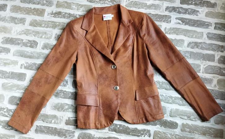 Blazer Camel Helena Hart Maat S, Kleding | Dames, Jasjes, Kostuums en Pakken, Zo goed als nieuw, Jasje, Maat 36 (S), Bruin, Ophalen of Verzenden