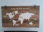 Wereldkaart wanddecoratie hout. Map of the world., Ophalen