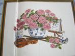 Borduurpatroon  Viool en Rozen  nr 4405, Hobby en Vrije tijd, Borduren en Borduurmachines, Verzenden, Nieuw, Handborduren, Patroon