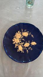 Bareuther cobalt bord - gold, Ophalen of Verzenden